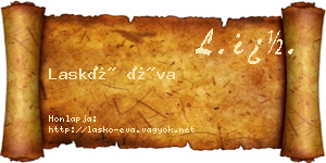 Laskó Éva névjegykártya